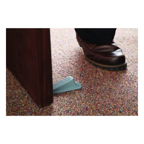 Big Foot No-Slip Doorstop, Rubber, 2-1/4"x4-3/4"x1-1/4", Gray - MAS00941