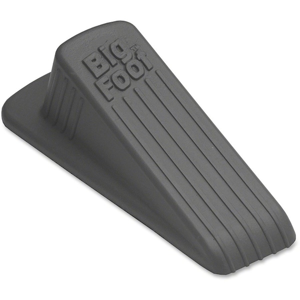 Big Foot No-Slip Doorstop, Rubber, 2-1/4"x4-3/4"x1-1/4", Gray - MAS00941