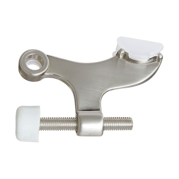 National Hardware National Hardware Satin Nickel Silver Hinge Pin Door Stop Mounts to door - N325-589