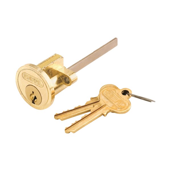 Prime-Line Segal Brass-Plated Zinc Key Lock Cylinder Keyed Differently - SE66007