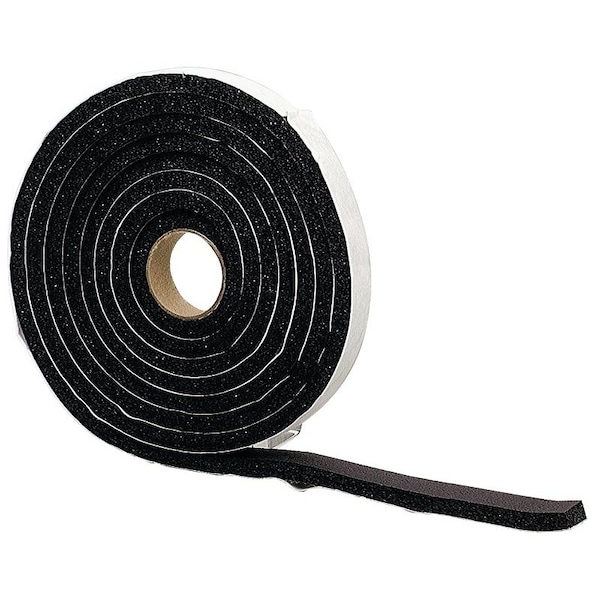 M-D Building Products 0 Premium Weatherstrip Tape, 34 in W, 10 ft L, Rubber, Black - 6635