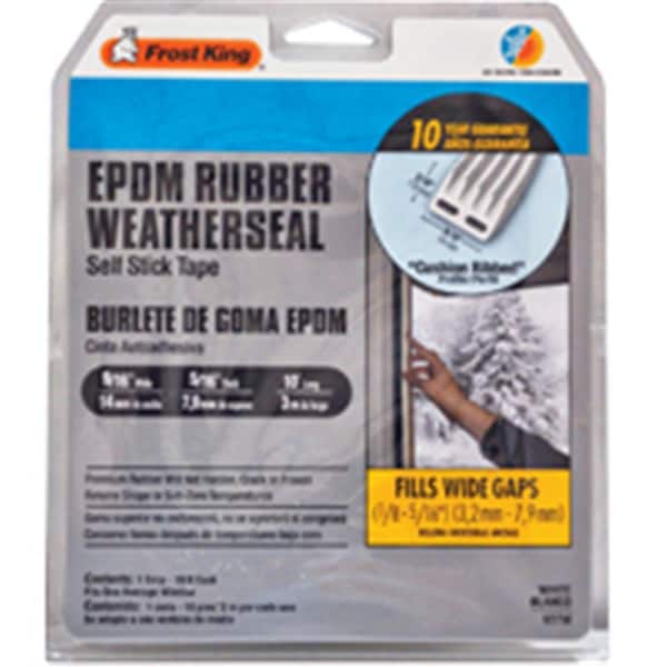 Thermwell Products V27WA 0.5 x 0.31 x 10 Ft. White Weatherstrp - TH386888