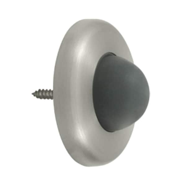 Patioplus 2.5 in. Diameter Wall Mount Convex Flush Bumper, Satin Nickel - Steel - PA696648