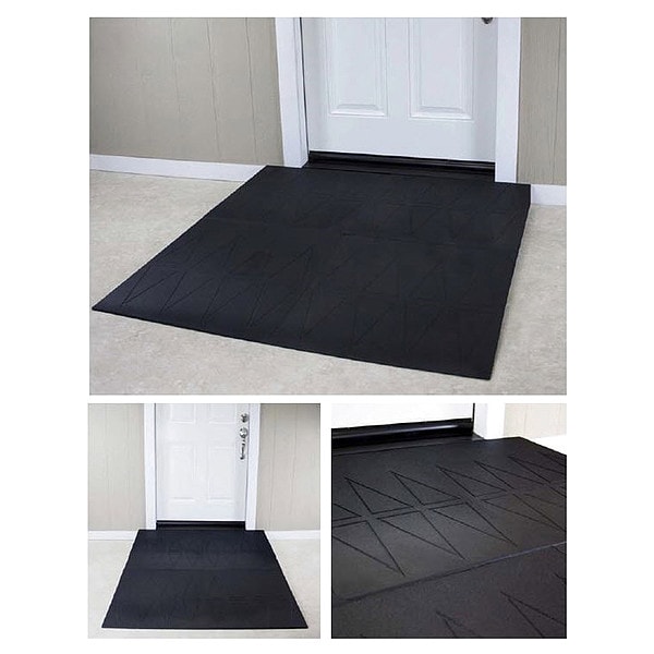 Saferesidential Ramps ADA Ramp, 5" H, 59-1/2" L, 48" W, Black - SRR2500