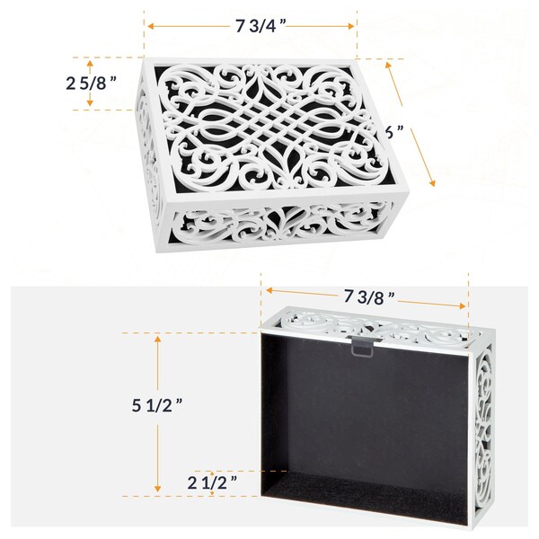 Newhouse Hardware Wooden Doorbell Chime Cover Box, Decorative Door Bell Chime Cover, Corinthian Design - CHIMECOVER3