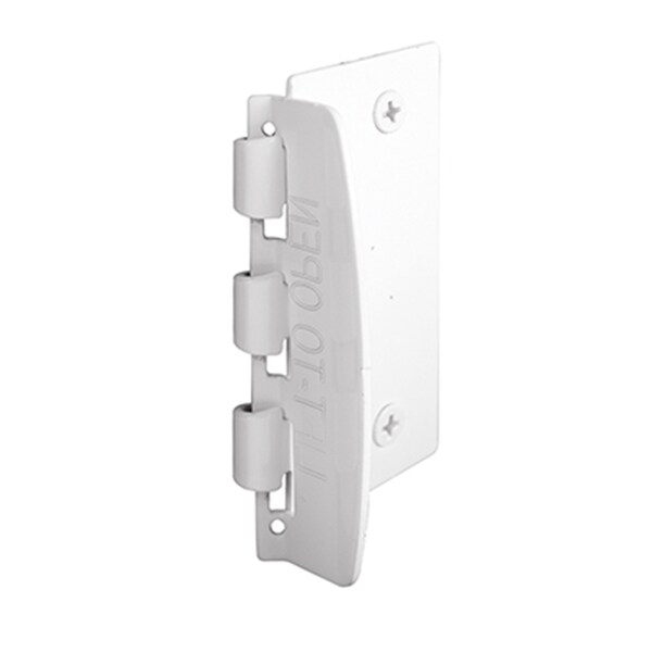 Prime-Line 2-3/4 in. Door Lock Steel Painted White Flip-Action Door Lock - U 9888