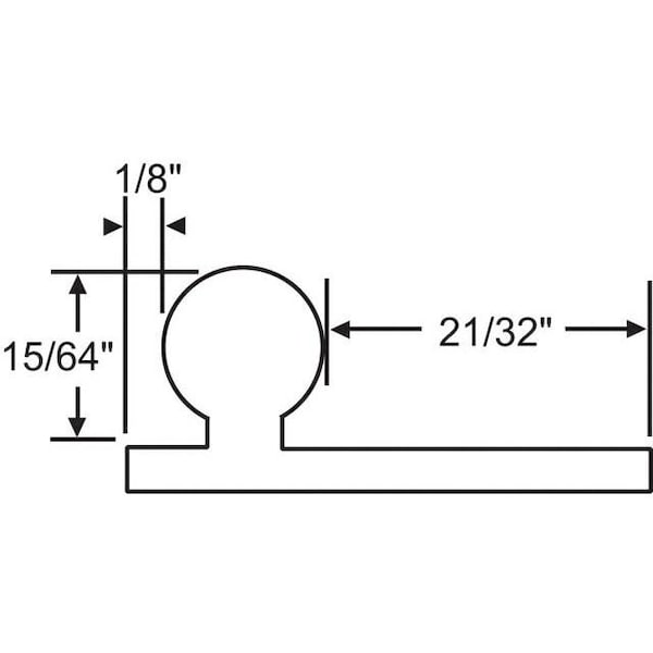 Strybuc Glass Door Track Extrusion - 16-217-6