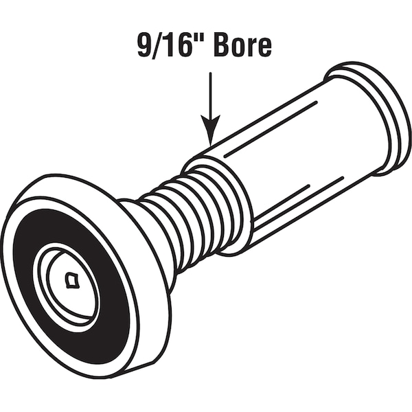 Prime-Line 9/16 in. Bore 200-Degree Solid Brass. Bright Brass Finish, Door Viewer - U 9891