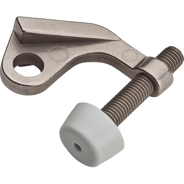 National Hardware Hinge Pin Door Stop, 9/32 in Dia Base, Zinc, Satin Nickel - N830-278