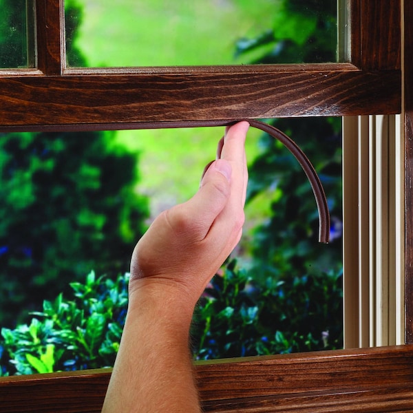 M-D Building Products 3/8 in. x 3/8 in. x 17 ft. Brown Premium Silicone Rubber PLATINUM Window Seal for Ex-Large Gaps - 43848