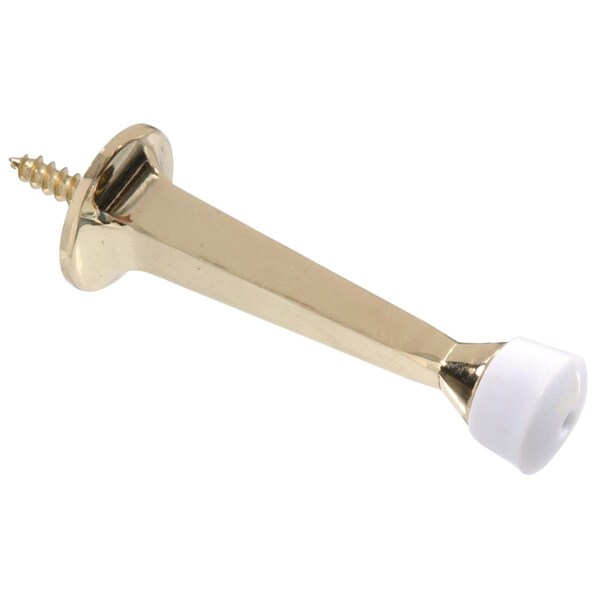 Ornatus Outdoors Carded - Square Rigid Door Stop, Brass Plated - 3 in. - OR1627076