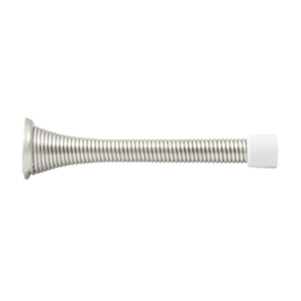 Patioplus 3.75 in. Heavy Duty Baseboard Door Bumper, Bright Nickel - Steel - PA696642