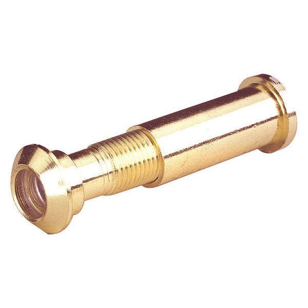 Primeline Tools Door Viewer, 160 Degree, 1/2 in. Diameter, Polished Brass Finish (Single Pack) - MP4178