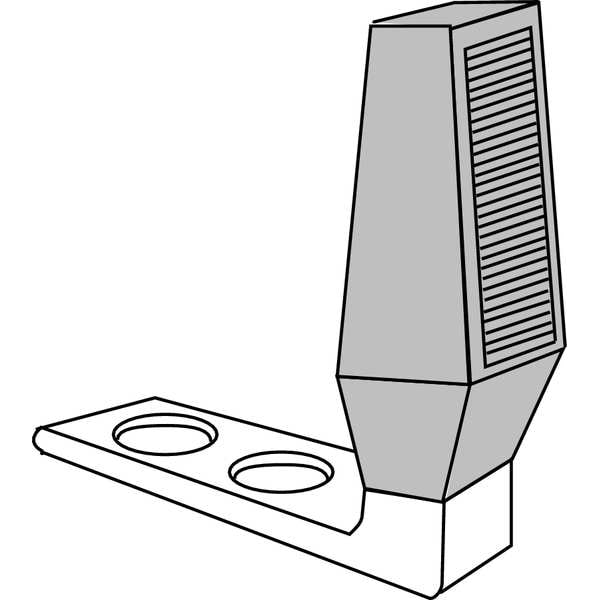 Rockwood Angle Door Stop, Steel, 2-5/8"H x 1"W - 486.2C
