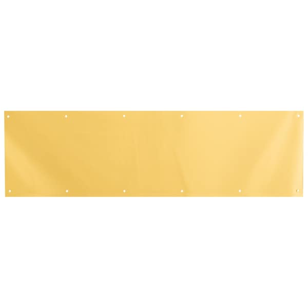 Prime-Line 10 x 34 in. Bright Brass on Aluminum Door Kick Plate (Single Pack) - J 4622