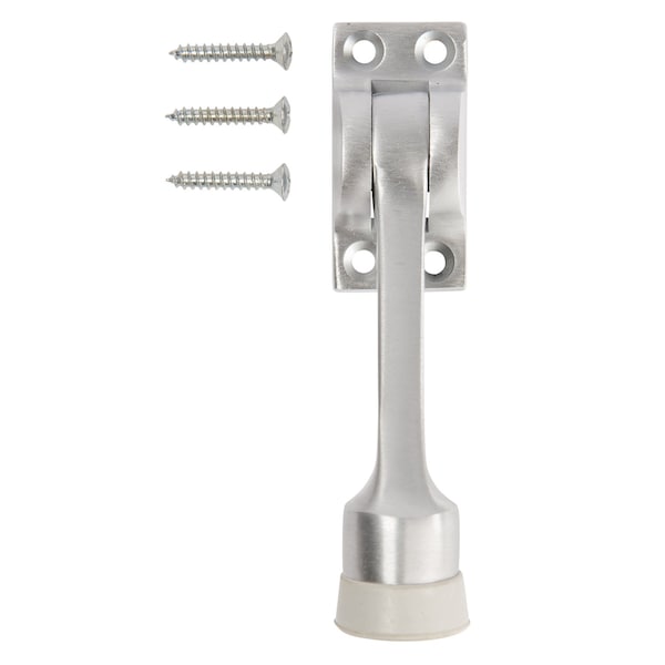Brinks Commercial Brinks Brass Satin Chrome Kick-Down Door Holder Mounts to door 1 in. - BC41009