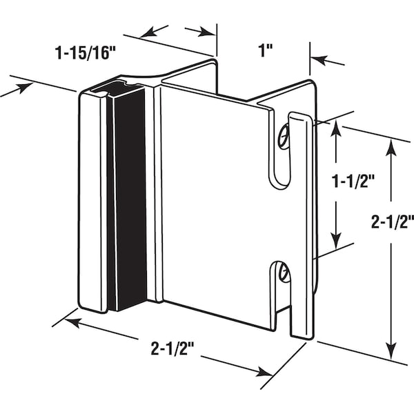 Prime-Line ADA Strike & Keeper, 1 in. Square Edge, Inswing (Single Pack) - 656-2871
