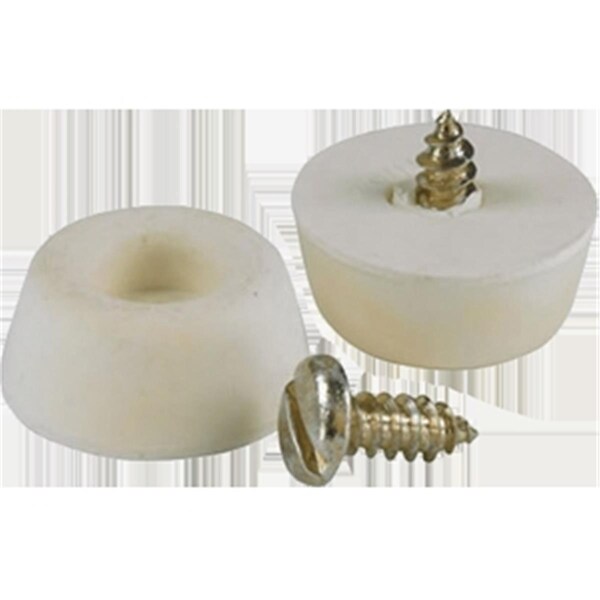 Shepherd Hardware 9568 0.19 in. White Door Stop, 6PK - 184708
