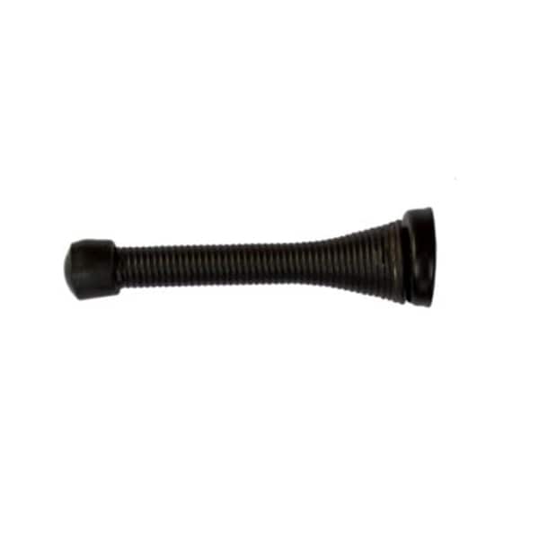 Orca Hardware 3-1/8 Spring Door Stop With Black Tip, BL Black Finish - TH-3118-BL