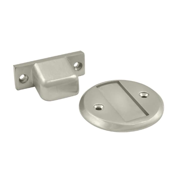Patioplus Magnetic Door Holder Flush 2.5 in. Diameter, Satin Nickel - Solid - PA696628