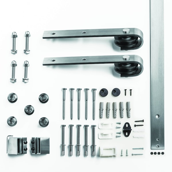 Renin 96 in Bent Strap Hardware Kit Satin Nickel - BD102K-09600-SS