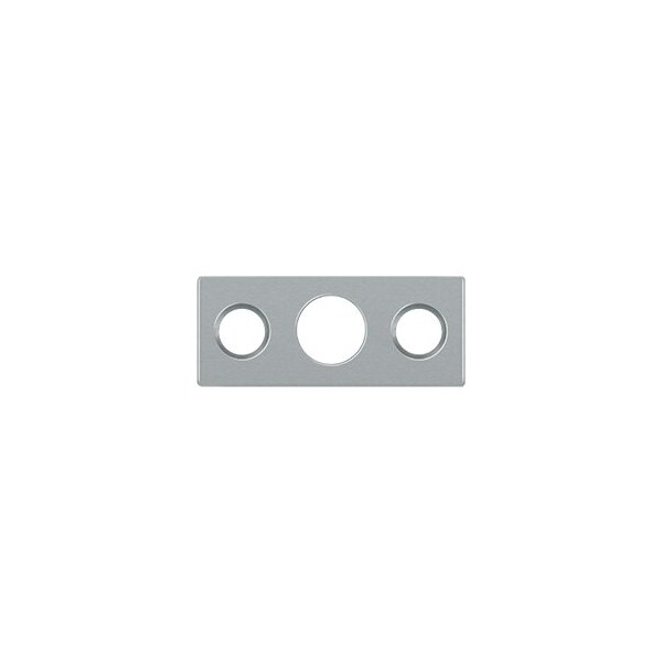 Deltana Solid Brass Strike Plate For 7 Flush Bolt, Brushed Chrome Finish, 10PK - SP7FBR26D-XCP10