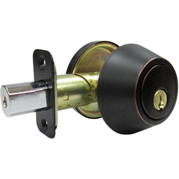 Taiwan Fu Hsing Industrial Taiwan Fu Hsing Industrial 222021 Tru-Guard Single Cylinder Deadbolt; Aged Bronze - 222021