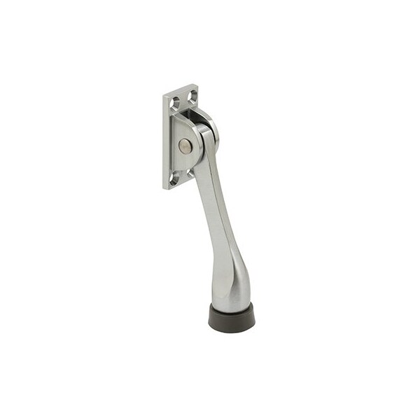 Prime-Line Solid Brass with Brushed Chrome Finish, Heavy Duty Door Holder (Single Pack) - J 4571
