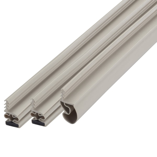Zoro Select Steel Door Weatherstrip, Magnetic, Beige - 2RRP1