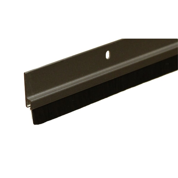 Randall 3' Brown Aluminum Brush Door Sweep For Gap Up To 1" - 3 FT BS-100-BR