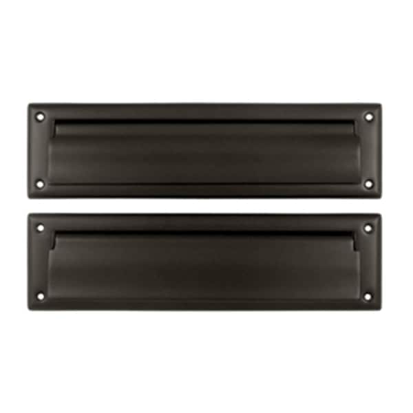 Patioplus 13.12 in. Mail Slot with Interior Flap, Oil Rubbed Bronze - Solid - PA2667160