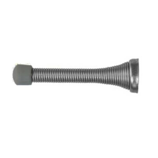 Orca Hardware 3-1/8 Spring Door Stop With Grey Tip, US26D Satin Chrome Finish - TH-3118-26D