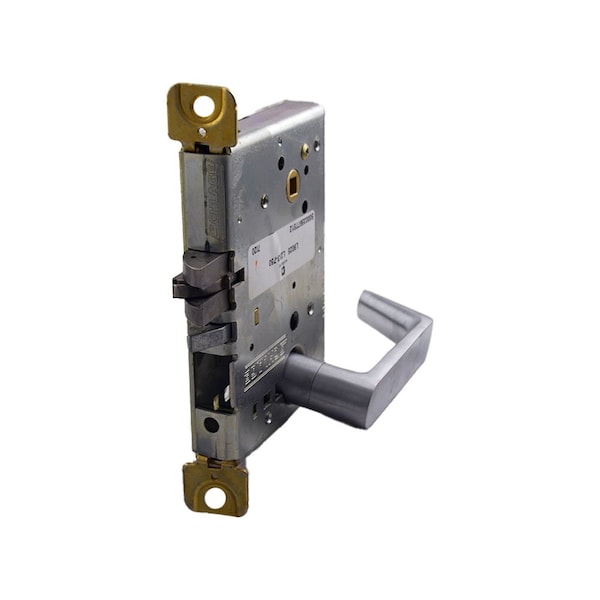Schlage Commercial Exit Mortise Lock with 06 Lever and A Rose Satin Chrome Finish - L902506A626