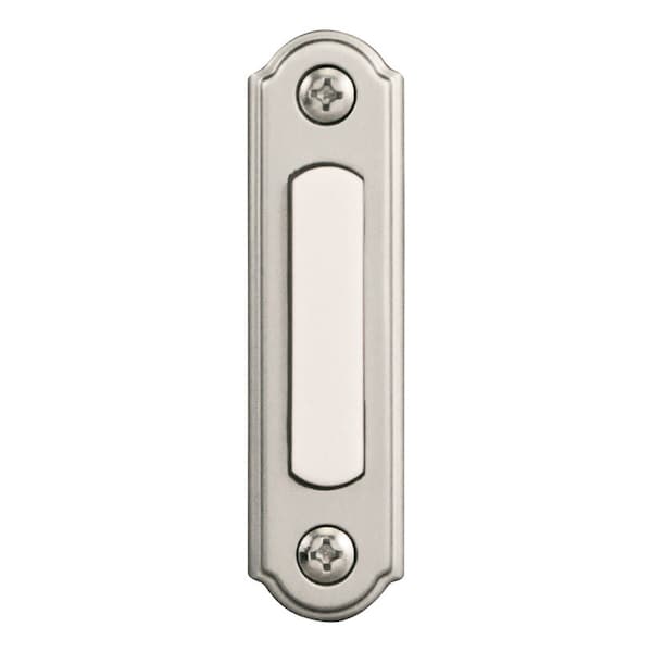 Heath-Zenith Heath Zenith Satin Nickel Silver Metal Wired Pushbutton Doorbell - SL-556-00
