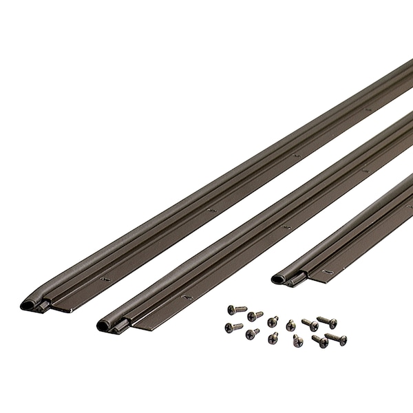 M-D Building Products 36 in. x 84 in. Brown Flat-design Aluminum and Vinyl Screw-on Top and Sides Door Seal Kit - 01677