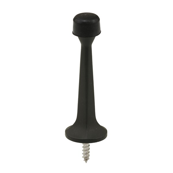 Prime-Line Rigid Door Stop, Zinc Diecast, Oil Rubbed Bronze, Rubber Tip Single Pack - MP10125-1