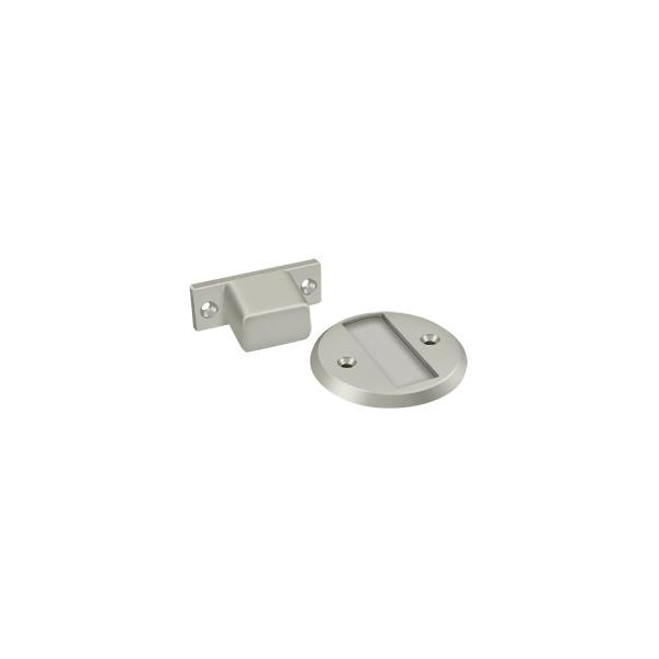 Deltana Magnetic Door Holder Flush 2-1/2" Diameter Satin Nickel - MDHF25U15