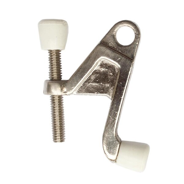 Orca Hardware Heavy Duty Hinge Pin Door Stop, With White Tip, Zinc Alloy, US15 Satin Nickel Finish - TH-HPHD-15