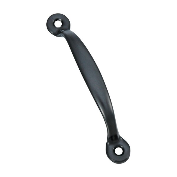 National Hardware National Hardware 4-3/4 in. L Black Steel Door Pull - N117-663