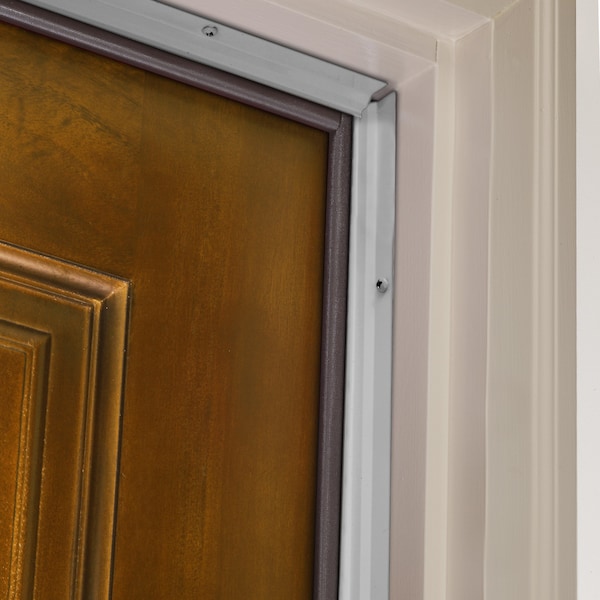 M-D Building Products Silver Aluminum and Vinyl-coated Foam Heavy-duty Screw-on Top and Sides Door Seal Kit - 43345