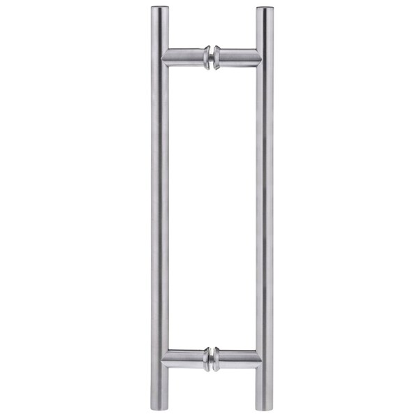 Richelieu 12inch 305 mm Center to Center Round BacktoBack Pull for Glass Door, Stainless Steel - 87H2R1002512170