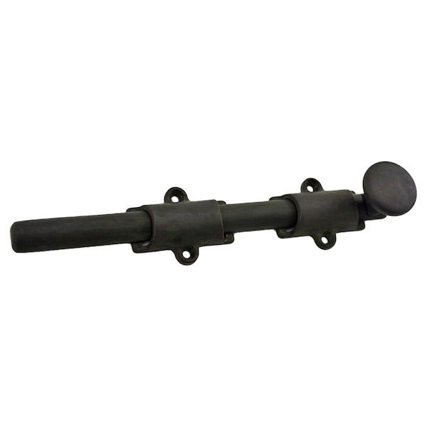 Ives Commercial Solid Brass 8in Deluxe Surface Bolt with Multiple Strikes Oil Rubbed Bronze Finish - 253B10B8