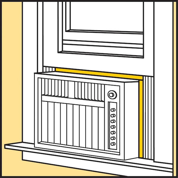 M-D Building Products 2-1/4 in. X 42 in. Gray Air Conditioner Weatherseal for Window Units - 02535