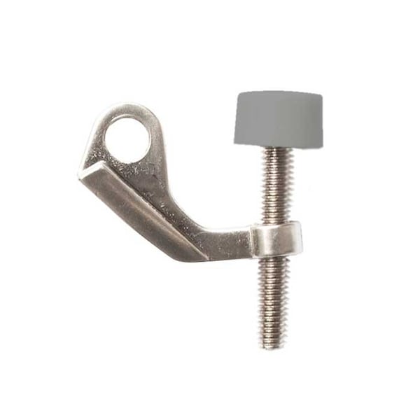 Orca Hardware Hinge Pin Door Stop, With Grey Tip, Zinc Alloy, US26 Polished Chrome Finish - TH-HPDS-26