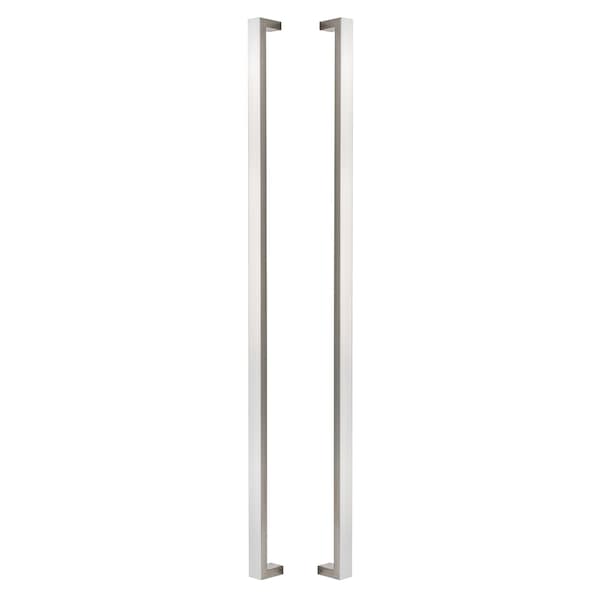 Sure-Loc Hardware Sure-Loc Hardware 48 Square Long Door Pull, Double-Sided, Satin Stainless - PL-2SQ48 32D