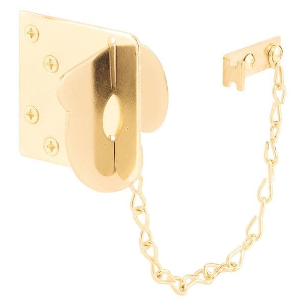 Primeline Tools Texas Security Bolt, 3 in., Stamped Steel, Brass Plated, Fits Swing-In (Single Pack) - MP9494
