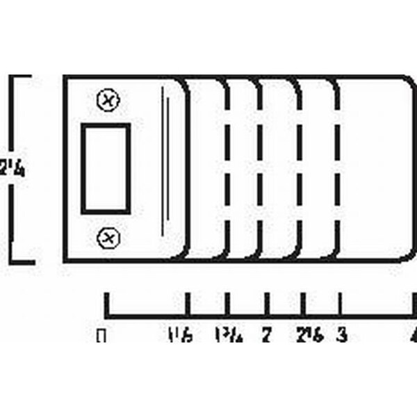 Don-Jo 2-1/4" Full Lip Strike with 1-3/4" Extended Lip with Round Corners - EL175630RC