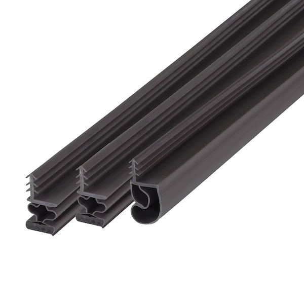 Zoro Select Steel Door Weatherstrip, Magnetic, Brown - 2RRP2