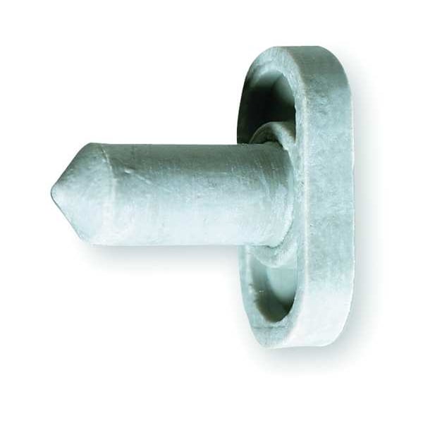 Rockwood Door Silencer, Rubber, Gray, 3/4"H x 3/8"W, PK.100 - 609.GRAY
