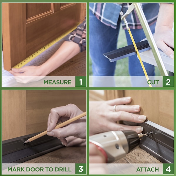 M-D Building Products 36 in. White Aluminum and Vinyl DENY Heavy-duty Screw-on Door Sweep - 40715
